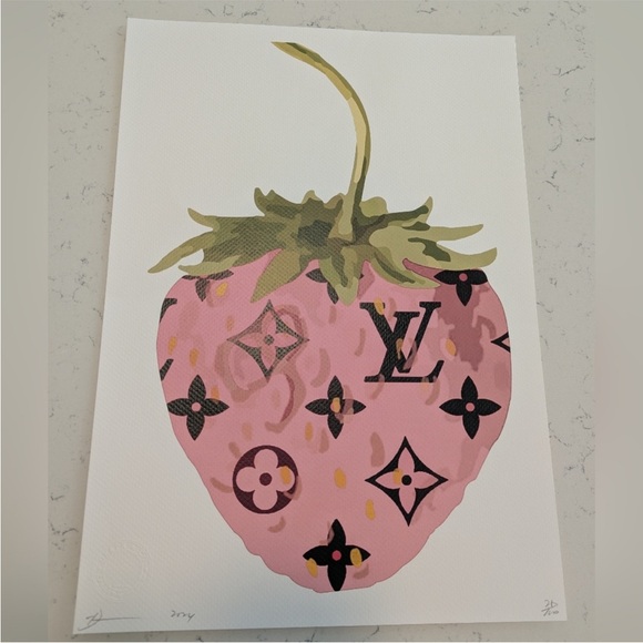 Rare DEATH NYC Limited Edition Louis Vuitton Strawberry Statement Print Signed - Picture 3 of 9